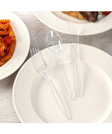 VITEVER 100 Count Heavy Duty Plastic Knives - Premium Disposable Cutlery for Parties, Picnics, and Events - Heat Resistant, BPA Free - Clear - Buy Online on GoSupps.com