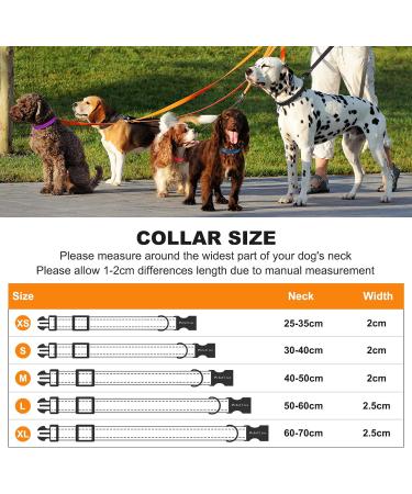 PCEOTLLAR Padded Reflective Dog Collar - Adjustable Soft Neoprene Collars for Small & Large Dogs - Orange (30-40cm) - Buy Online on GoSupps.com