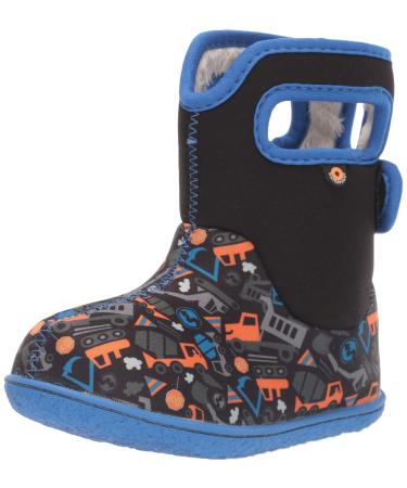 BOGS BABY WELLINGTON BOOTS PLUM FLOWER STRIPE 71565 SIZE UK 3-8 9 UK Child Construction Black Multi