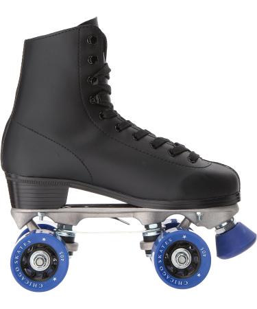 CHICAGO SKATES Men's Classic Roller Skates - Premium Black Quad Rink Skates - Size 8 - Buy Online on GoSupps.com