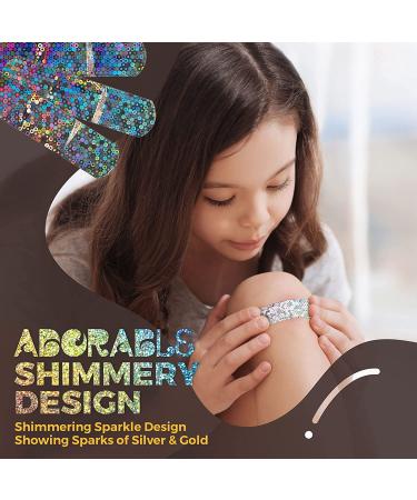 100 Count Glitter Bandages for Kids - Colorful Design, Latex-Free Fabric - First Aid for Minor Cuts & Scrapes - Buy Online on GoSupps.com
