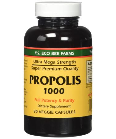 Y.S. Eco Bee Farms Propolis 1000 500 mg 90 Veggie Caps