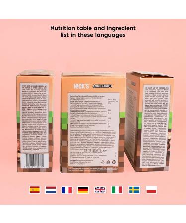 Nicks Minecraft Minis - Vegan Almond Chocolate Snack Bar 160g | Gluten-Free No Added Sugar Palm Oil-Free - Perfect Nut Snack - Buy Online on GoSupps.com