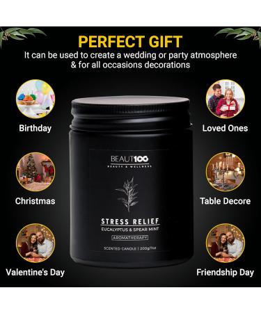 Stress Relief Candle | Aromatherapy Soy Candles for Men & Women | Long Lasting Scented Candles | Perfect Gift for Relaxation - Buy Online on GoSupps.com