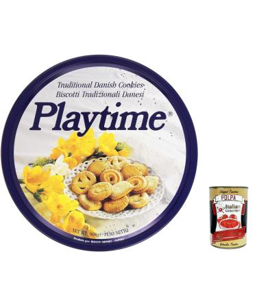 Italian Gourmet E.R. Playtime Biscotti Danesii Cookies Danish Butter Cookies 908g + Polpa Italian Gourmet Polpa 400g