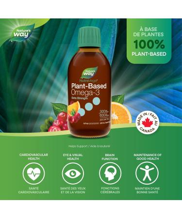 Nature's Way NutraVege Plant-based Omega-3 Extra Strength Vegetarian Liquid Omega-3 Supplement with 1000mg EPA + DHA - Cranberry Orange Flavour Supports Healthy Heart Eyes and Brain Function in Adults 200 mL Cranberry Orange Flavour 200 ml (Pack of 1) - Buy Online on GoSupps.com