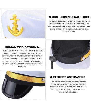 Yewong Pet Sailor Captain Cowboy Witch Hat Set for Halloween Party - 3 Pieces - Buy Online on GoSupps.com