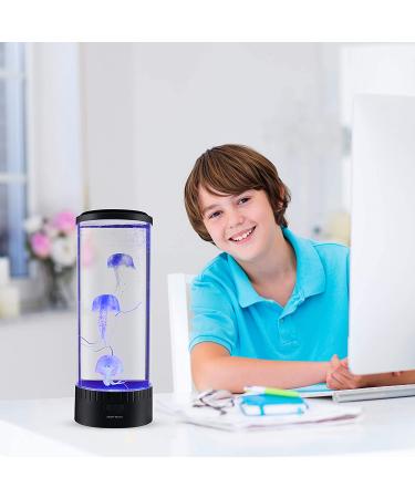 SensoryMoon Large LED Jellyfish Lava Lamp Aquarium with 3 Glowing Fake Jellyfish - 20 Color Changing Remote, Ocean Wave Projector - Kids Night Light - Buy Online on GoSupps.com