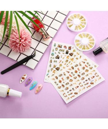 ChuYe 6 Sheets Angel Pattern Nail Stickers & 2 Boxes 3D Nail Art Metal Charms Baby Angel Nail Art Stickers Self-Adhesive Nail Decals Gold Metal Nail Studs Punk Star Cross Moon Gem Nail Art Jewel - Buy Online on GoSupps.com
