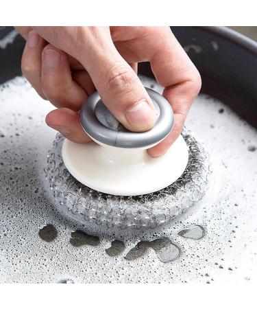 Steel Scrubber Non Scratch Steel Wire Washing Cloth Dual Sided Scrub Sponges Reusable Dish Washing Sponges Long Lasting Metal Cleaning Kit for Kitchen Sink Restaurants Iron Pan Grill Pot - Buy Online on GoSupps.com