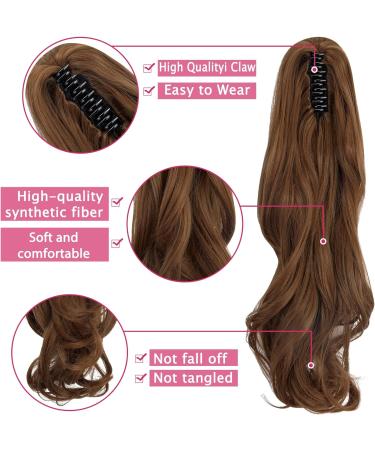 FXYTK Claw Clip Ponytail Hair Extension - 18 Curly Light Auburn - Buy Online on GoSupps.com