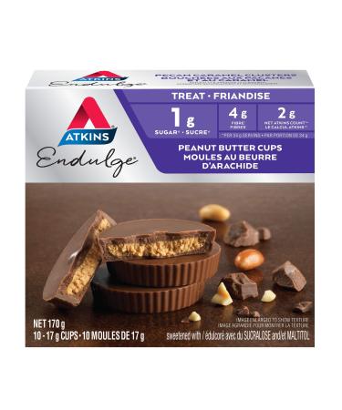 Atkins Endulge Treats Peanut Butter Cups Low Sugar Keto Friendly High Fibre 1g Sugar 2g Carbs 10ct Peanut Butter Cups Endulge Treats