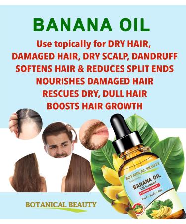 Botanical Beauty BANANA OIL 100% Natural Pure Virgin Unrefined Cold Pressed Carrier Oil for Face Skin Hair Lip Nails for Dry Sensitive Normal Skin 4 Fl Oz 120 ml - Buy Online on GoSupps.com