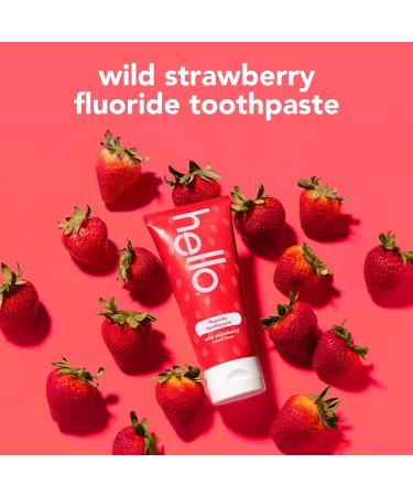 hello Wild Strawberry Kids Toothpaste with Fluoride, Strawberry Toothpaste for Kids, Safe for Ages 2 and Up, Helps Prevent Cavities, Strengthen Enamel, and Polishes Teeth, ADA Approved, 3 Pack, 4.2 Oz Strawberry 4.2 Ounce (  - Buy Online on GoSupps.com