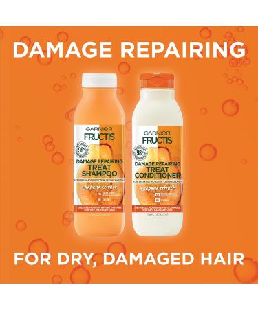 Garnier Fructis Damage Repairing Treat Conditioner - 98% Natural Ingredients Papaya - Nourish Dry Damaged Hair - 11.8 Fl Oz - International Shipping - Buy Online on GoSupps.com