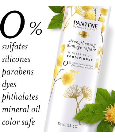 Pantene Conditioner with Castor Oil Sulfate Free Nutrient Blends Fortifying Damage Repair 400 mL White and Yellow - Buy Online on GoSupps.com