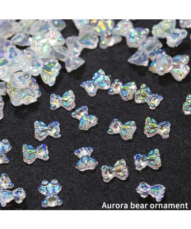 20Pcs Bear Arts Decorations Bear Resin Crystal Rhinestones Colorful Charm Accessories H18022 - Buy Online on GoSupps.com