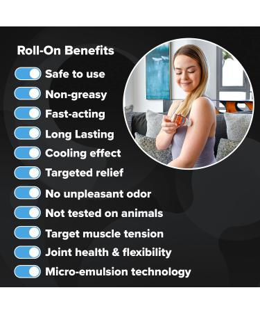 Sport Roll-On 2FL OZ - Fast Acting Topical Pain Reliever for Muscles & Joints Cooling Massage Roll On - 2 Pack - Buy Online on GoSupps.com