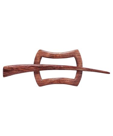 MaryCrafts Wooden Hair Barrette - Handmade Rectangle Hair Pin Clip and Shawl Pin - Buy Online on GoSupps.com