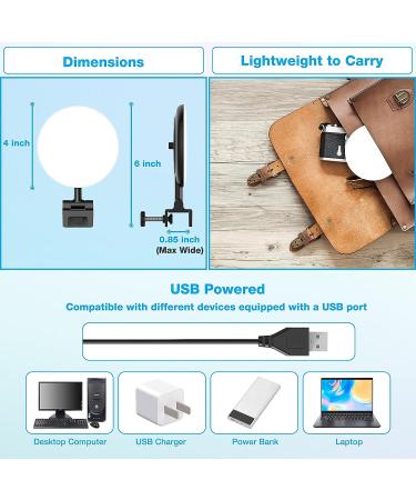 4-inch Video Conference Ring Light for Computer, Laptop & Monitor - Clip-on Small Ring Light for Zoom Meetings, Live Streaming, Online Teaching & Interviews - Buy Online on GoSupps.com