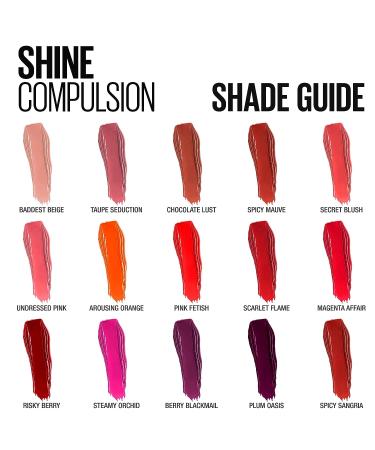 Maybelline New York Color Sensational Shine Compulsion Lipstick - Steamy Orchid 0.1 Ounce - Buy Online on GoSupps.com