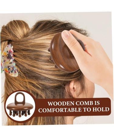 Fomiyes Wide Tooth Wooden Comb | Scalp Care & Essential Oils Massage Comb | Green Sandalwood Hair Care Brush for Women - Buy Online on GoSupps.com