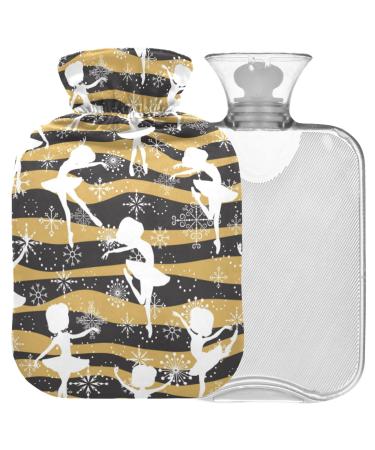 NAANLE Christmas Ballet Dancer Heat bottle MIT TIVE Transparent Warm water bottle 1l of warm heading for bed Handfoots Warmer pain relief heat and cold therapy