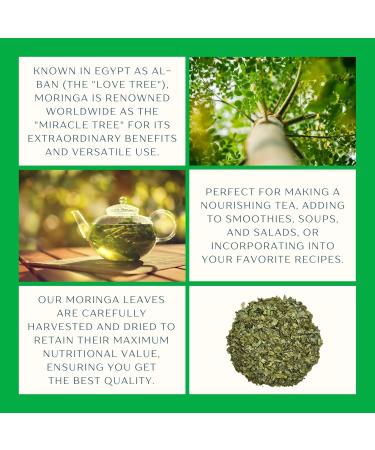 Organic Moringa Leaf Tea 375g Loose Cut Leaves Moringa Oleifera Premium Herbal Tea Caffeine-Free Versatile Herb for Tea & Culinary Use | DRAGONFLY HERBS - Buy Online on GoSupps.com