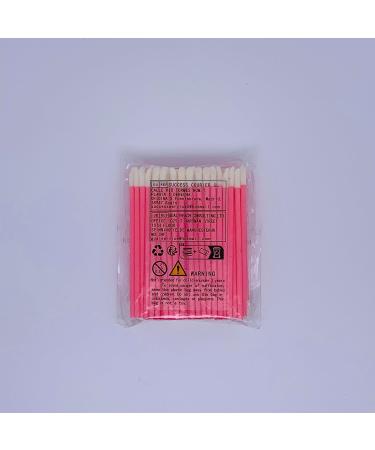 100 Pcs Pink Lipstick Applicator Brushes - Lip Gloss & Concealer Makeup Wands - Buy Online on GoSupps.com