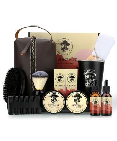Gifts for Men Beard Care Kit for Men Beard Grooming Kit Birthday Gift Baskets for Men Dad Boyfriend Husband Boss Brother Coworker on Fathers Day Boss Day Thanksgiving Christmas New Year