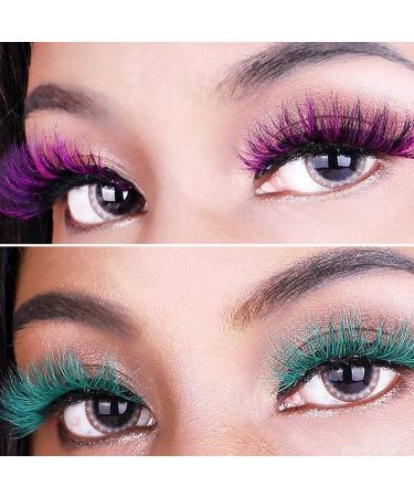 DAODER Colored Wispy Mink Lashes - 7 Pack | Long, Fluffy, Natural Look False Eyelashes in Vibrant Colors - Buy Online on GoSupps.com