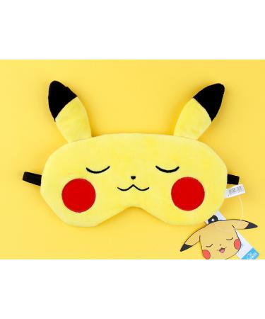 Pokemon Snorlax Sleeping Eye Mask/Pikachu Face Sleep Mask/Comfortable & Soft Eye Cover Sleep (Pikachu)