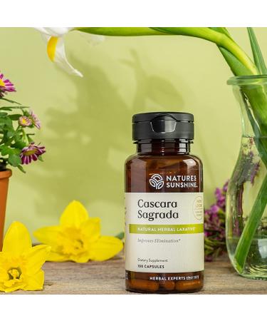 Nature's Sunshine Cascara Sagrada 100 Capsules - Natural Digestive Support - Buy Online on GoSupps.com