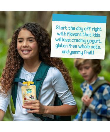 GoGo SqueeZ Morning SmoothieZ Strawberry Gluten Free Yogurt & Oat Pouches - Kids' Individual Snacks, No Preservatives, Convenient, Reclosable & BPA Free (4 Pack, 3 oz) - Buy Online on GoSupps.com