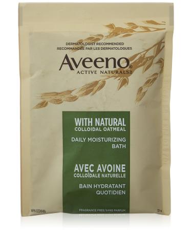 Aveeno Daily Moisturizing Bath with Natural Colloidal Oatmeal Fragrance Free 8 bath packets 6 oz (170 g)