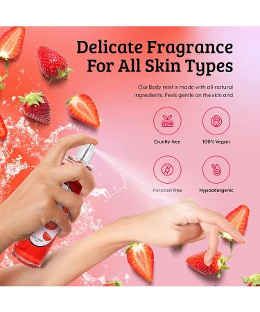 Womens Body Spray 8oz - Fruity Luxury Fragrance Mist for Her - Great Holiday and Birthday Gift - Strawberry Scent - Buy Online on GoSupps.com