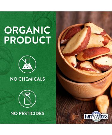 Happy Andes Organic Brazil Nuts 1.75 lbs - Non-GMO Raw Whole Nuts | Vacuum Sealed Resealable Bag | Low Carb Keto Friendly Vegan Snack - Buy Online on GoSupps.com