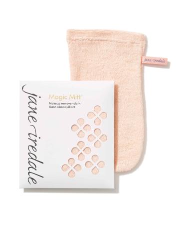 jane iredale Magic Mitt Reusable Knitted Microfiber Cloth Gently Removes Makeup and Cleanses Skin with Just Water Includes 1 Mitt Pink
