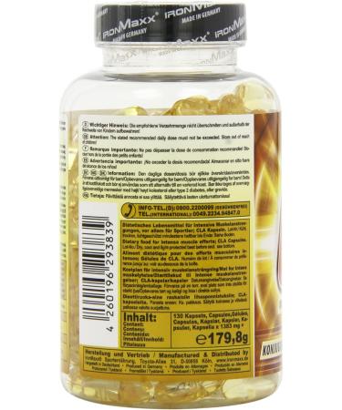 Ironmaxx 1100mg CLA Capsules - Pack of 130 Capsules - Buy Online on GoSupps.com