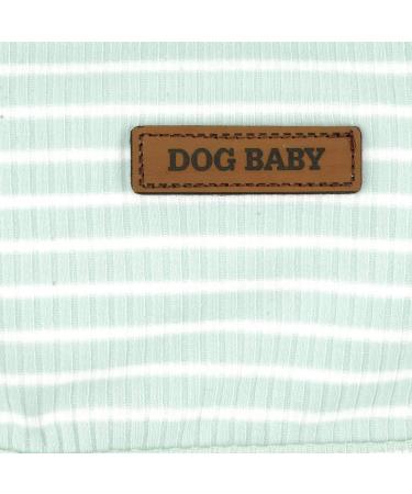 Zunea Striped Dog Shirt for Small Dogs & Cats - Soft Cotton Summer Vest & Tank Top - Green Size M - Buy Online on GoSupps.com