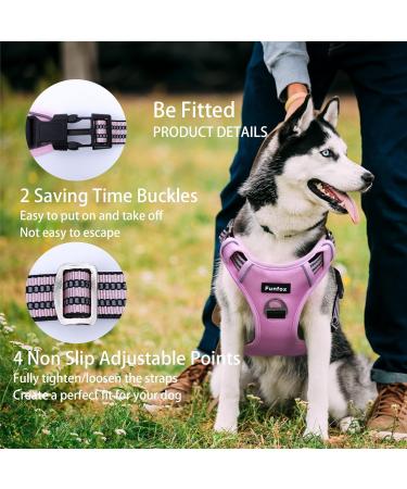 Funfox No Pull Dog Harness for Small Dogs | Adjustable & Breathable Safety Harness | Pink | Perfect for Medium & Small Breeds - Buy Online on GoSupps.com