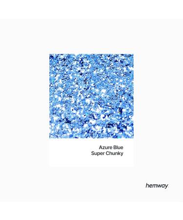 Hemway Premium Ultra Sparkle Azure Blue Glitter - Super Chunky 100g for Arts Cosmetics Resin & Festivals - Buy Online on GoSupps.com