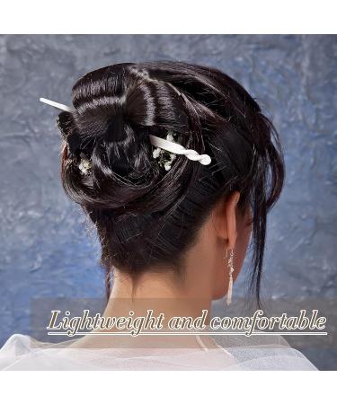Elegant Acetate Hair Sticks Set - 12 Pieces Styling Chopsticks & Pins for Women and Girls - Buy Online on GoSupps.com