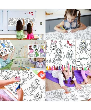 2023 Kids Drawing Roll- DIY Sticky Paper Roll for Children's Painting Activities - Early Educational Toy for Kids - Cute Princess Theme - 120 * 11.8 Inches - Buy Online on GoSupps.com