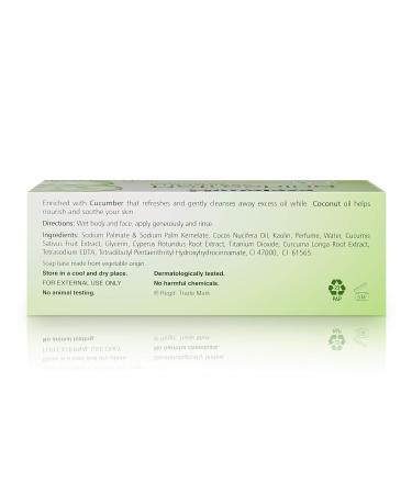 Himalaya Refreshing Cucumber Cleansing Bar 4.41 oz (Pack of 6) - Face and Body Soap for Soft Skin - Buy Online on GoSupps.com