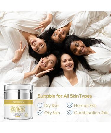 HARMONIFY Retinol Cream for Face with Hyaluronic Acid Collagen Green Tea Day-Night Face Moisturizer for Women and Men Reduce Wrinkles Fine Lines and Dryness. 1.75 Oz - Buy Online on GoSupps.com