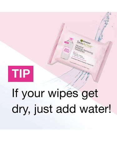 Garnier SkinActive Micellar Makeup Removing Towelettes - All-in-1 Cleansing, 25 Count - Buy Online on GoSupps.com