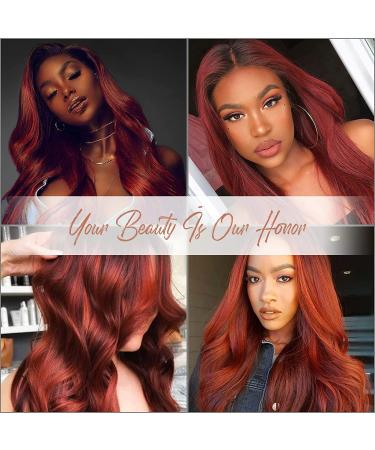 Esmee Ombre Red Brown Synthetic Wig for Women - Heat-Resistant Natural Long Wavy Hair for Daily Wear & Cosplay - Buy Online on GoSupps.com
