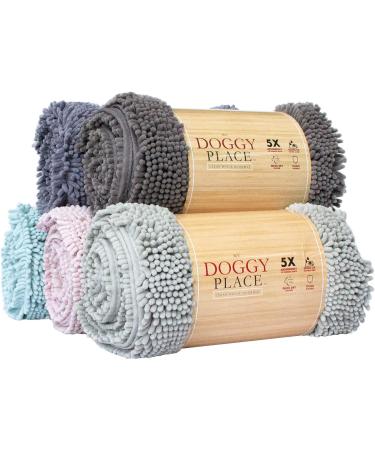 Doggy Place Microfiber Door Mat - Soft & Plush Pet Mat - Absorbent & Non-Slip - Medium 31x20 Ash - Buy Online on GoSupps.com