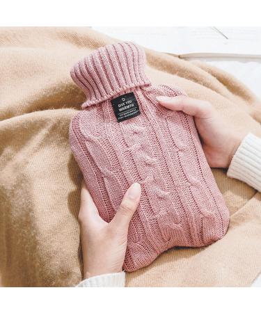 OliviaLiving Hot Water Bag Hot Water Bottle 2 Liters Heat Up and Refreezable Hot Cold Pack with Knit Cover for Pain Relief Hot Cold Therapy Dark Grey - Buy Online on GoSupps.com